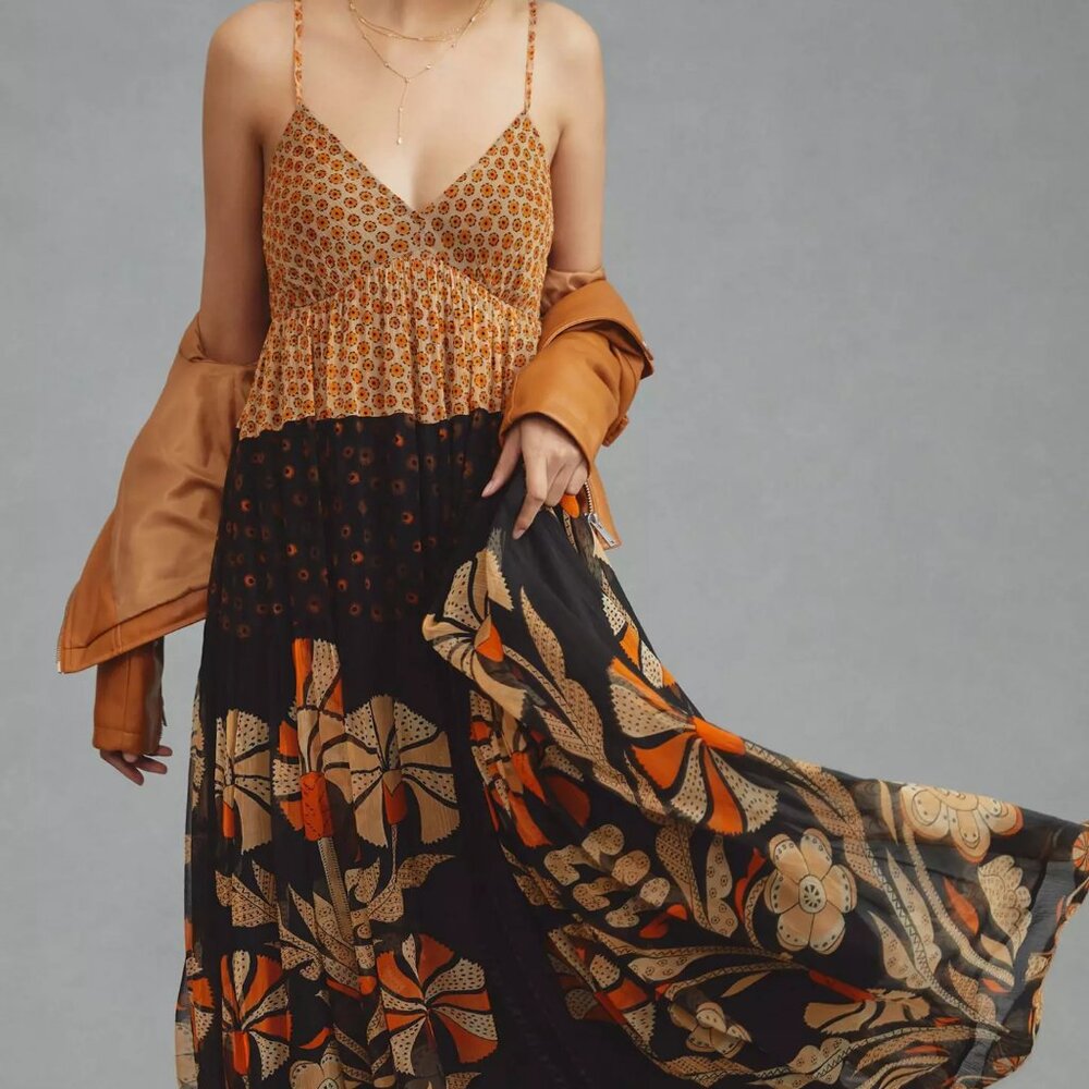 Forever That Girl V-Neck Floral Maxi Dress NWT $190.00 XS